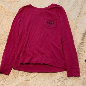 VS Pink Pocketed Crew